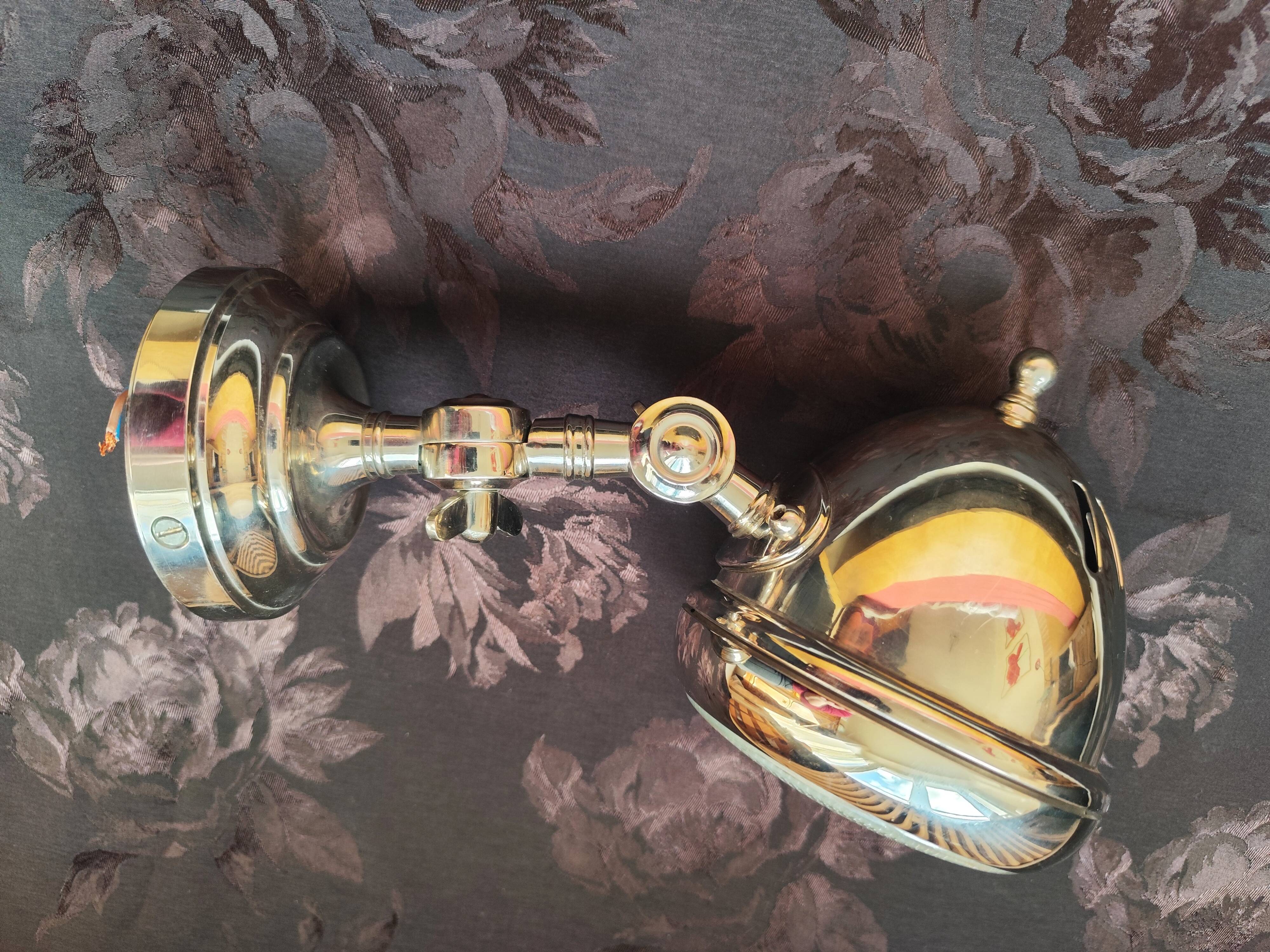 Adjustable brushed metal spotlight - articulated headlight lamp