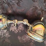 Adjustable brushed metal spotlight - articulated headlight lamp