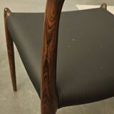 Set of 4 rosewood model 78 dining chairs by niels otto møller for j.l. møllers møbelfabrik, denmark