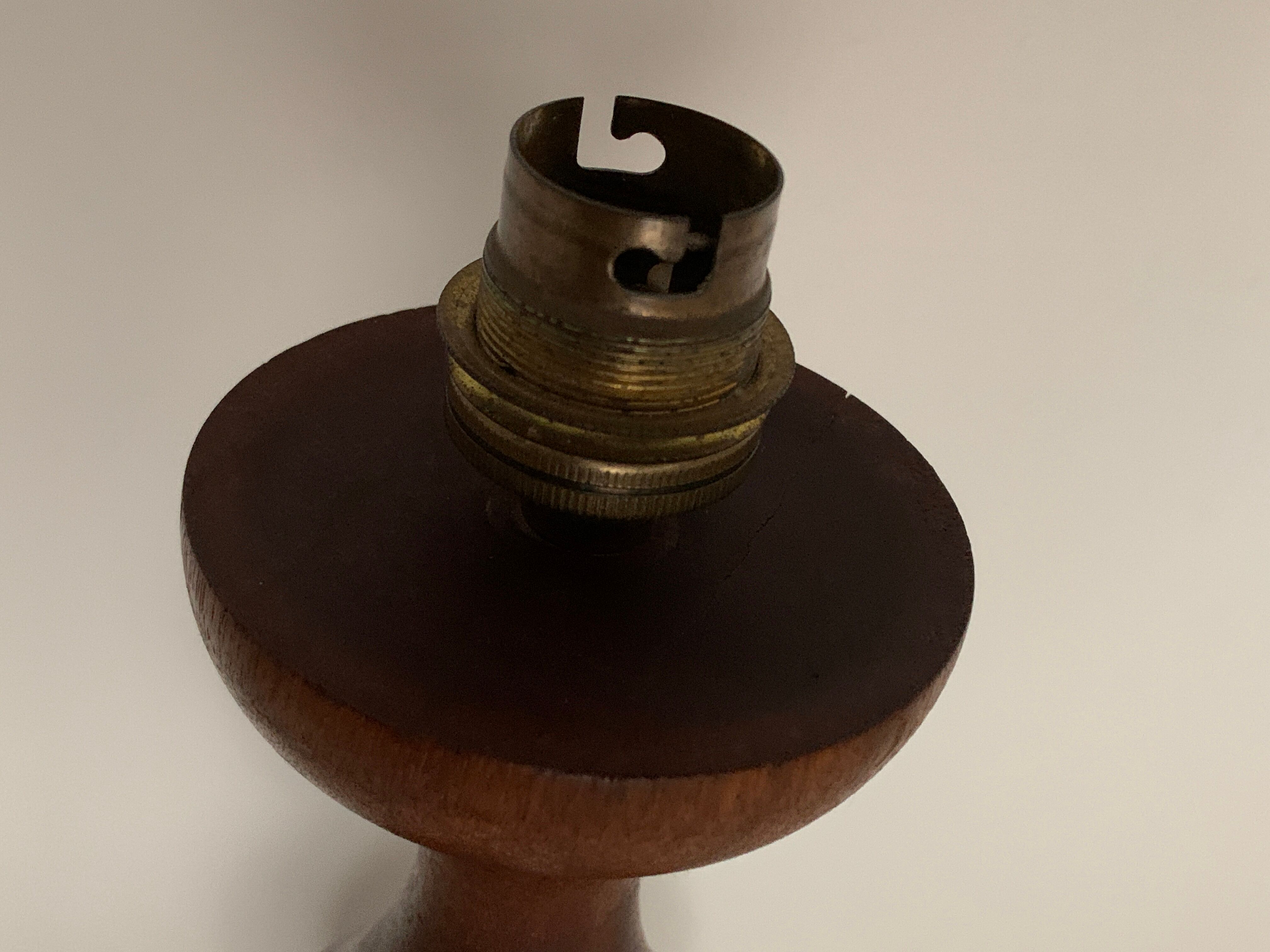 Turned wooden lamp foot
