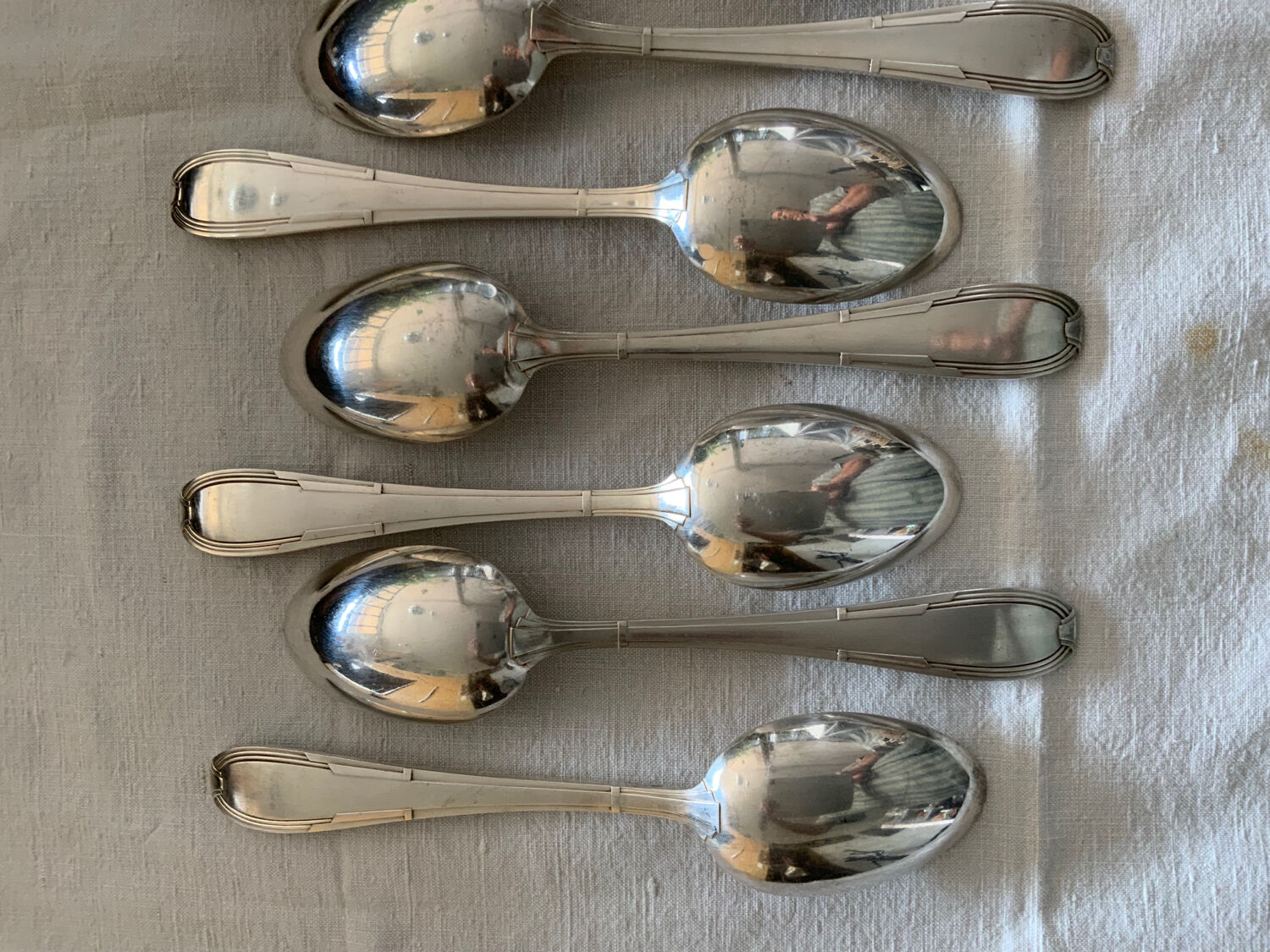 12 silver-plated spoons