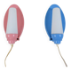 Set of 2 Wall lamps pink & blue 1950’s