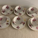 Set of 6 cups and 6 porcelain cups from Limoges