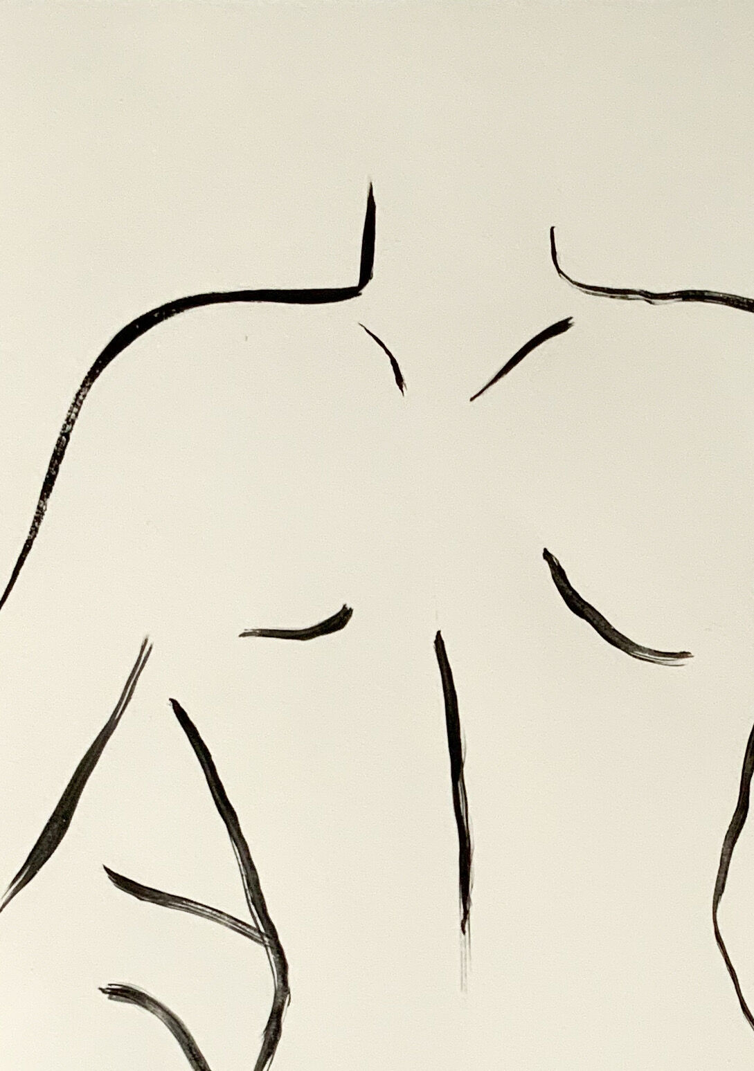 Selene peinture originale acrylique de figure femelle