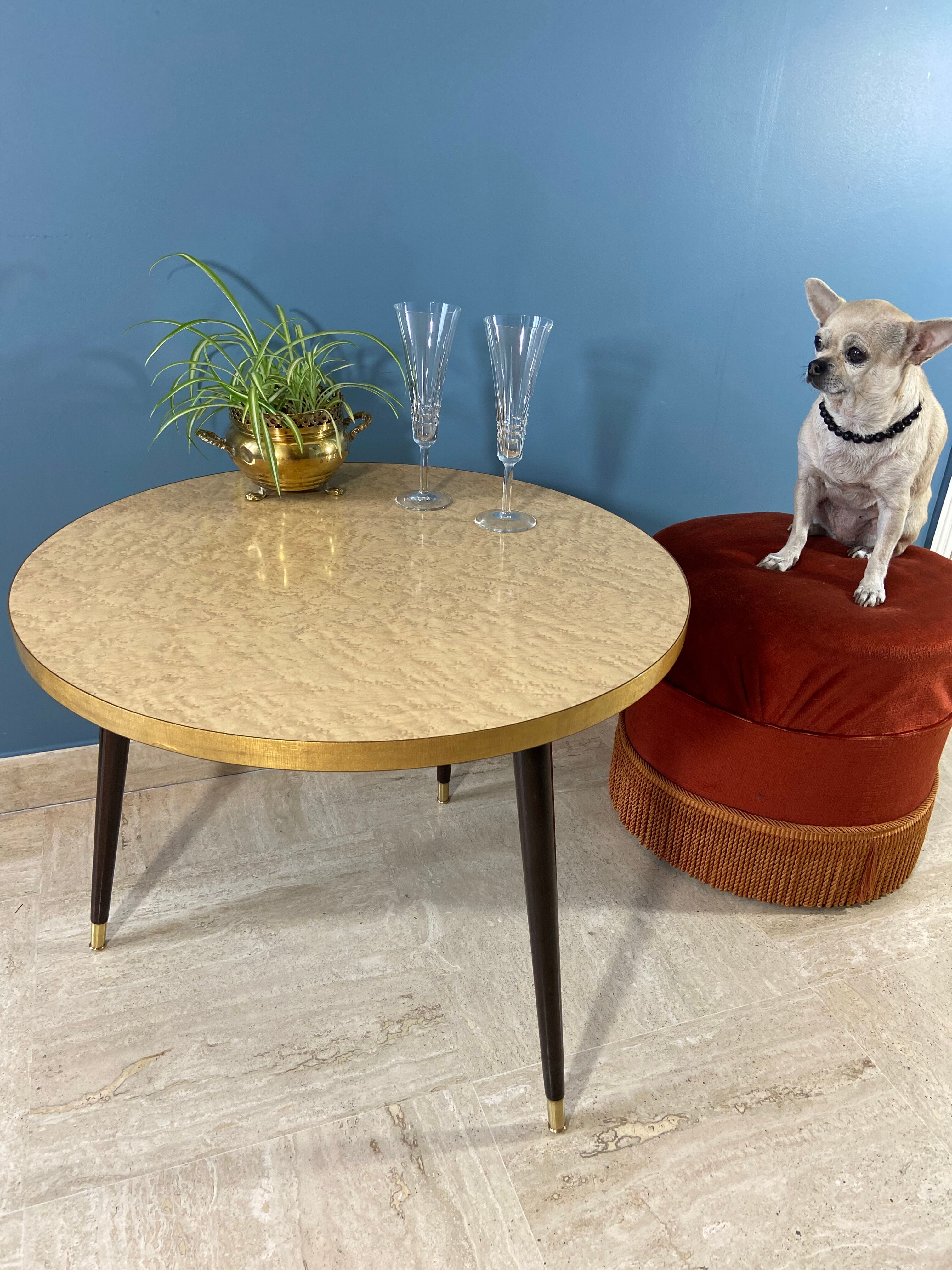 Vintage tripod coffee table 1950