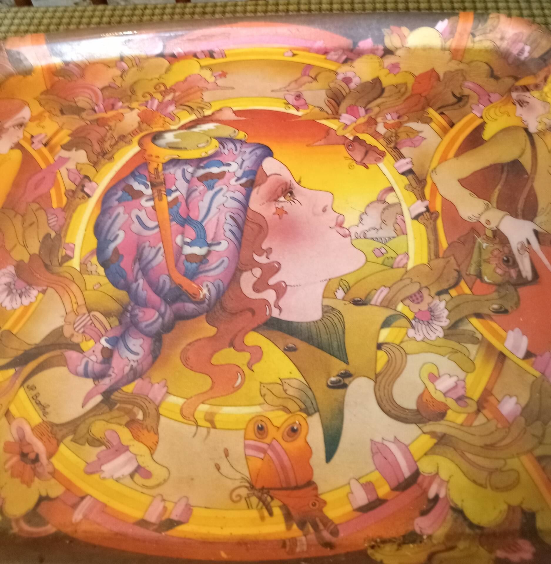 1970s resin serving tray