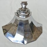 Pair of sconces art deco metal chrome