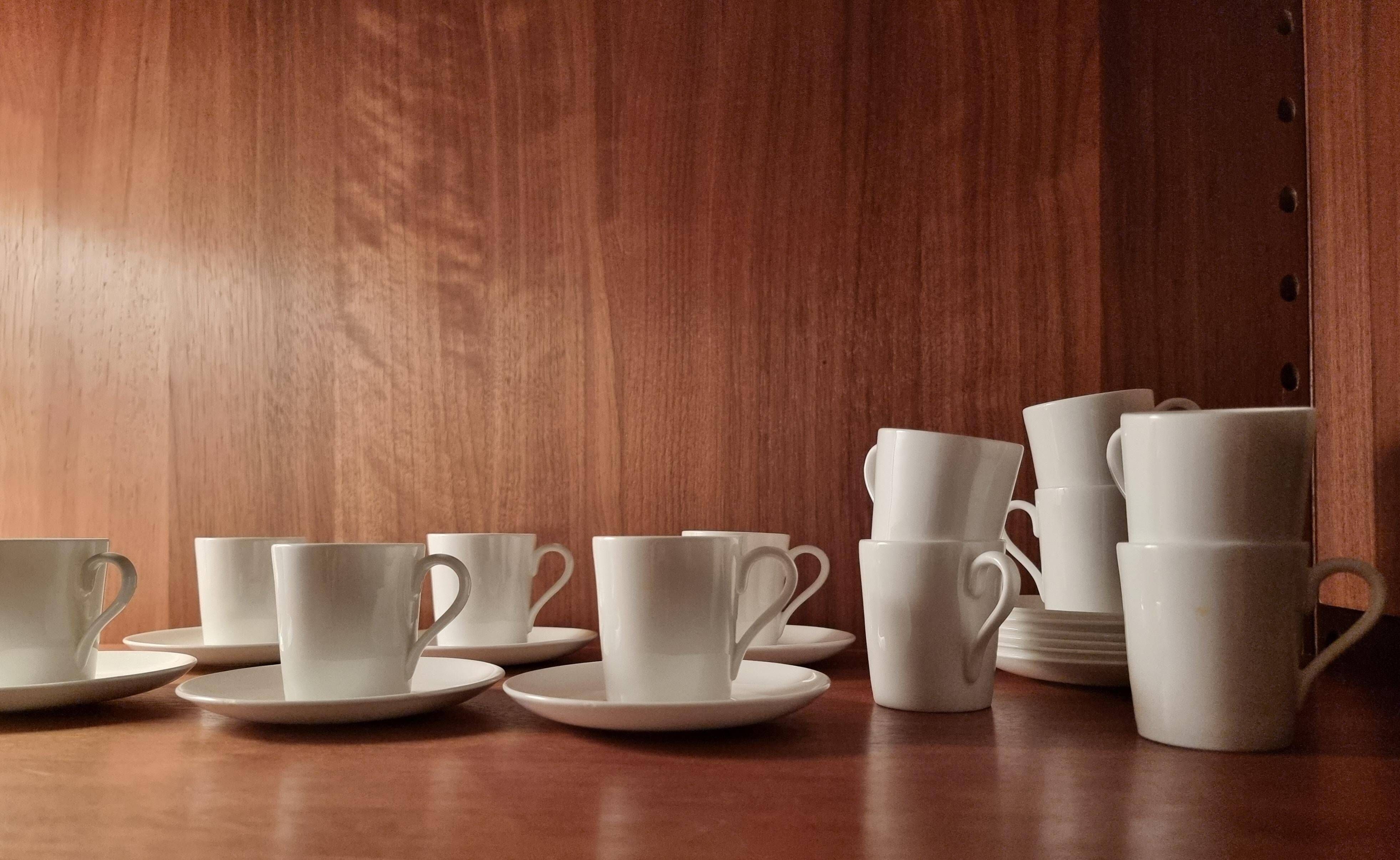Stig Lindberg, 10 porcelain espresso cups from Gustavsberg, Scandinavian Modern.