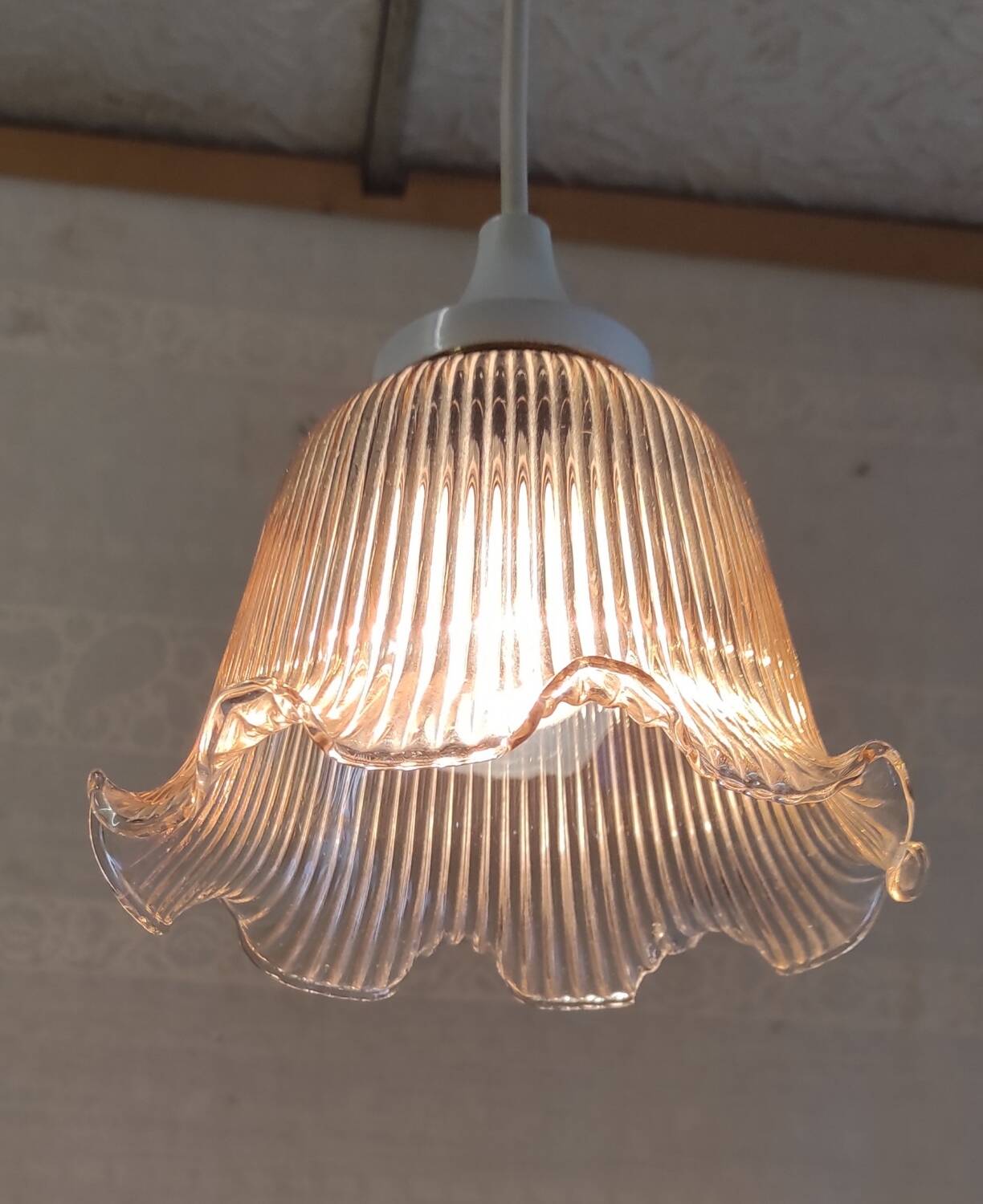 Smoked glass portable lamp - mid 20th century.