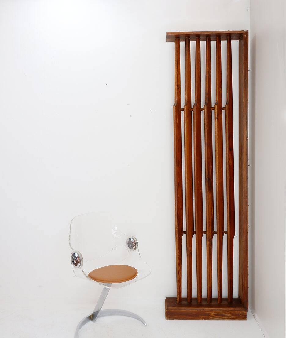 Vintage wooden room divider - 1960s