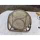Pouf 1900 curved beech wood and caning
