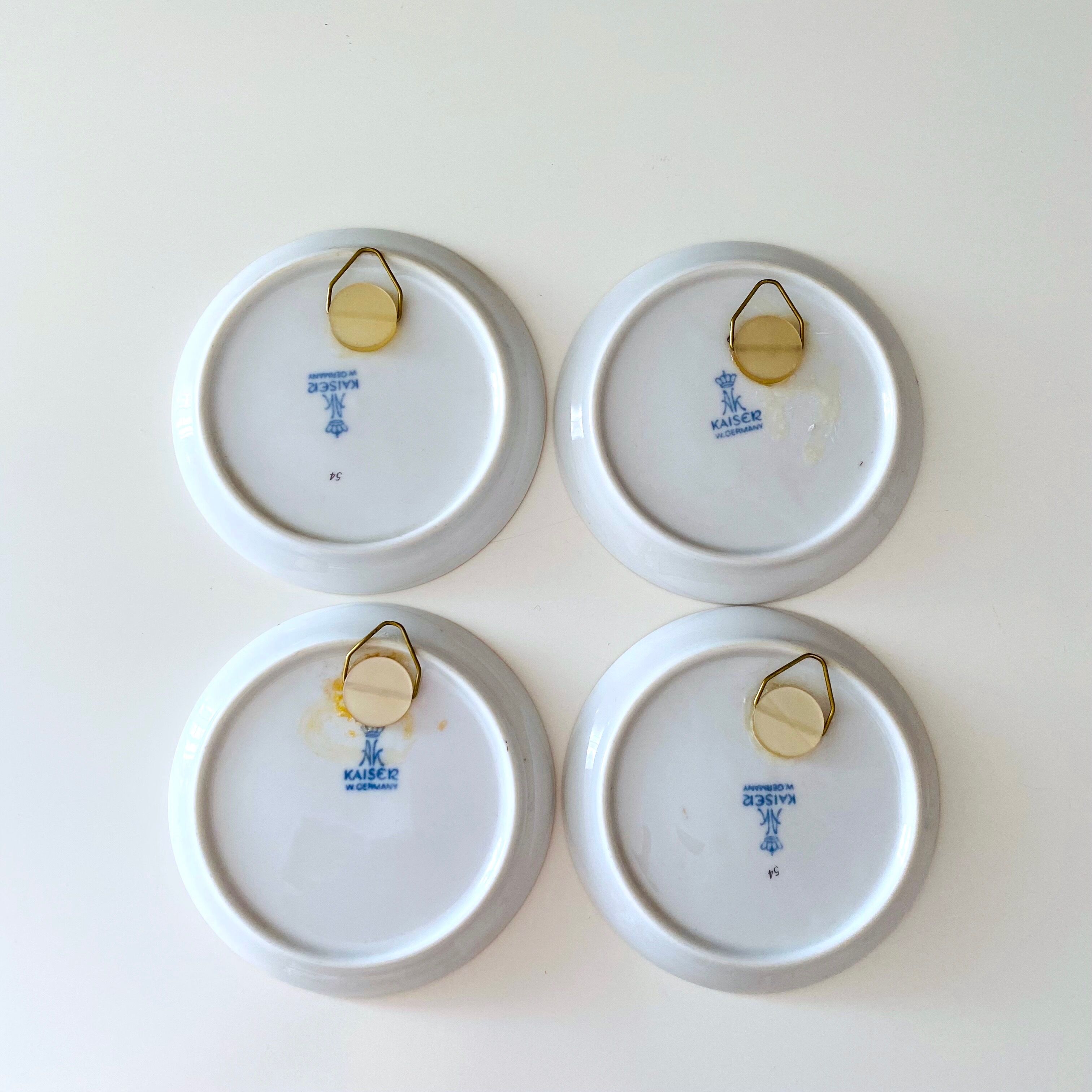 Vintage wall plates, birds, Kaiser AK Germany