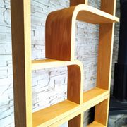 Bent plywood wall, bookcase, flowerbed, Volak by Holesov, 1960s Czechoslovakia