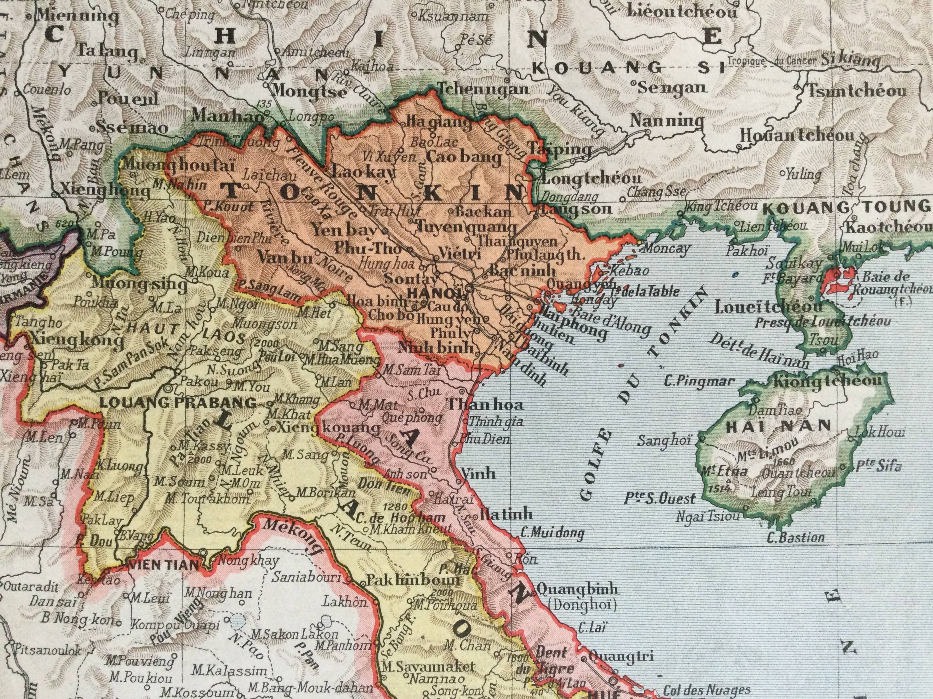 Vintage impression of indo-china history.