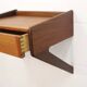 Floating nightstand  in teak wood by Sigfred Omann for Olholm Mobelfabrik