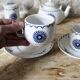 Tea service with blue Ming decor Paris Porcelain