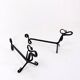 Pair of wrought iron dachshund andirons
