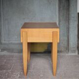 Vintage wooden bedside table, nightstand, side table, modernist.