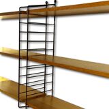 Scandinavian wall shelves teak & metal, 1960s