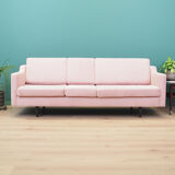 Pink velvet sofa, Danish design, 80's, production: Denmark