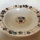 Three old deep plates, earthenware, 1930s, water lily model.