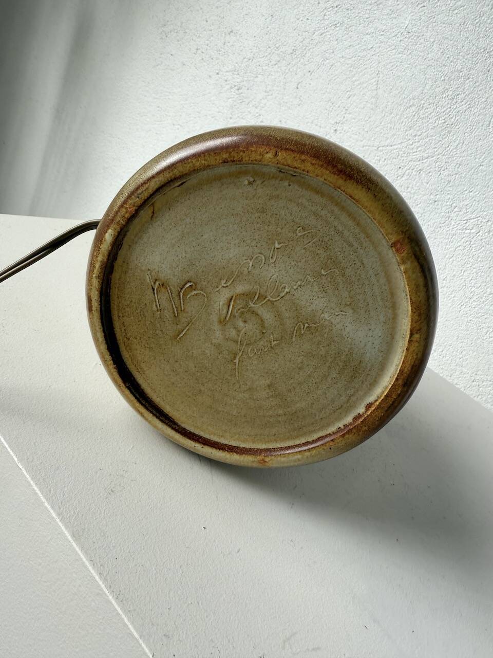 Ceramic table lamp by Marius Bessone