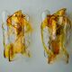 Pair of "Spirales" wall lights by Murano Mazzega, Italy, 1970
