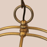 Suspension des années 1970 avec verre opaline