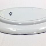 Creil and Montereau - Oval flat in faience model Flora