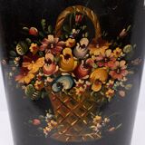 Metal Hand painted Waste Basked 1950s England