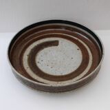 Mid-Century Modern Abstract Large Art Pottery Plate by Inger Persson
