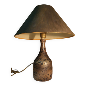 Lampe grès pyrité robert deblander circa 1968