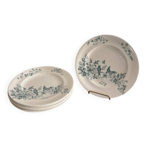 6 assiette plates en - longwy