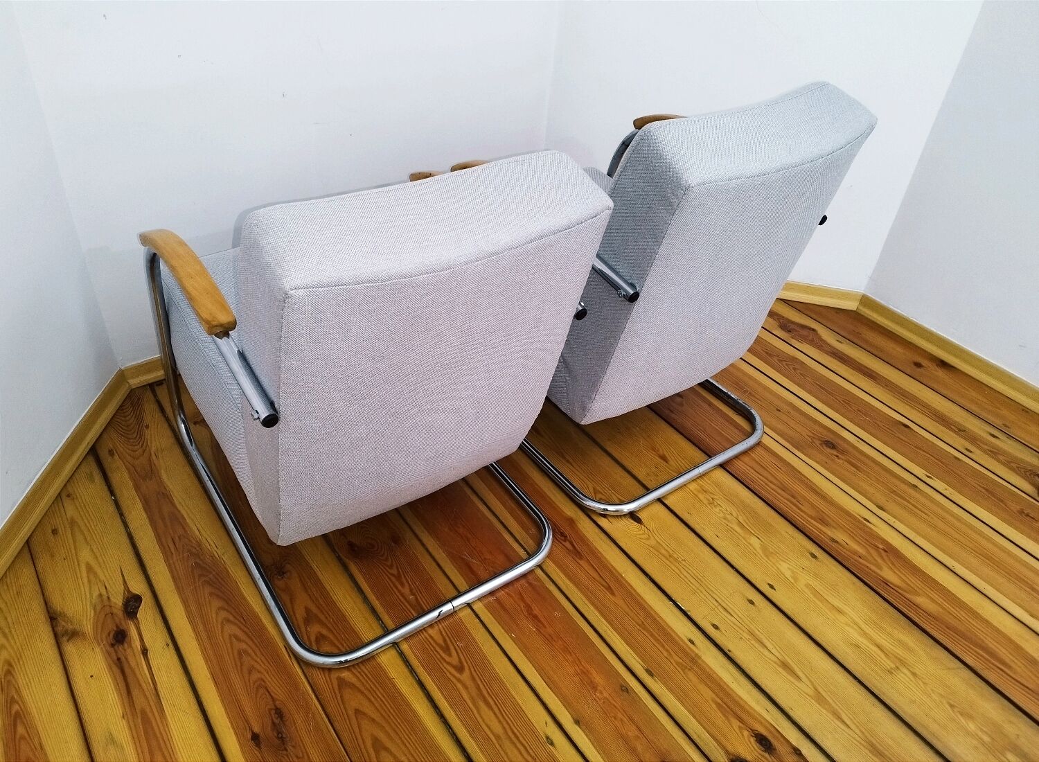 Pair of mücke melder fn 21 armchairs, vintage, 1930