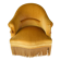 Vintage ochre armchair