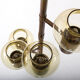 Mid century danish 6 arms brass-chandelier c.1960