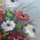 Painting bouquet of anemone flowers