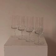 Crystal champagne glasses from France, set of 4
