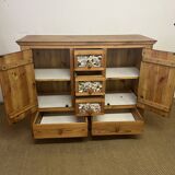 Commode en pin massif vintage