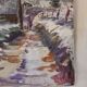 Oil on canvas, landscape under the snow, Jacques Wallart
