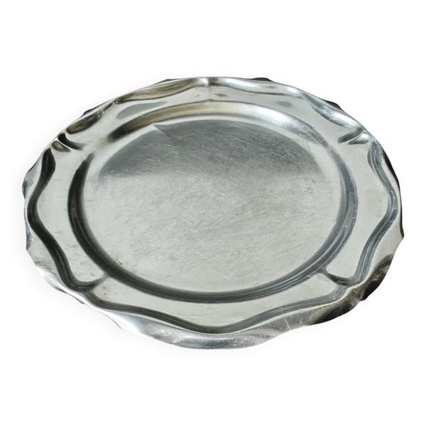 Plat De Service Rond En Métal Argenté 20 Cm Idéal Gâteau 18 Cm