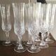 Set de 10 flûtes à champagne cristallin taillé