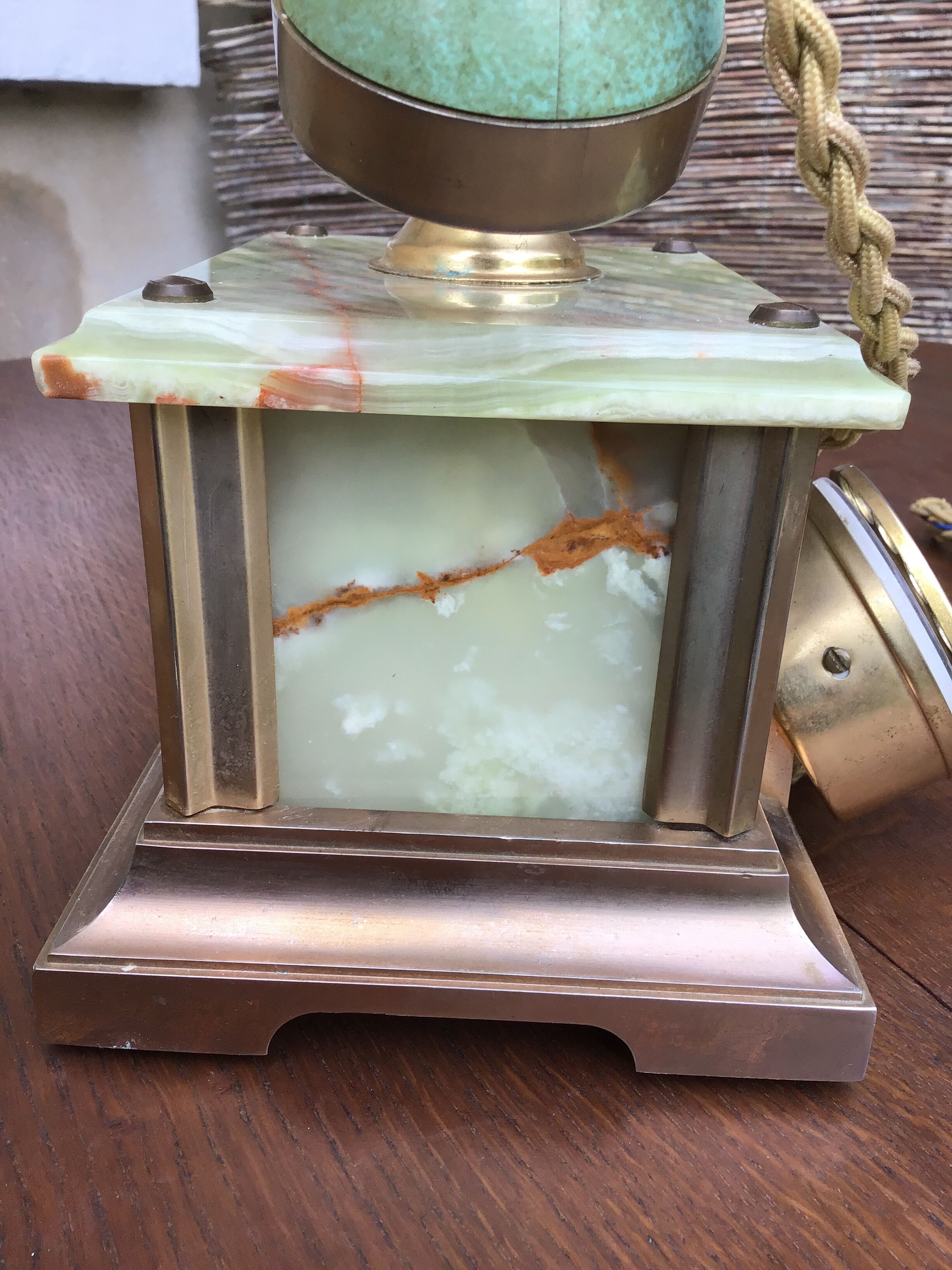 Gold-plated marble and metal phone