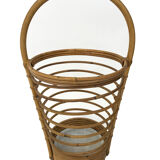 Umbrella holder in ratan, France, 1970