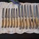 Exquisite set of twelve antique Art Nouveau knives (6+6)