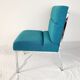 Vintage metal and fabric armchair