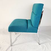 Vintage metal and fabric armchair