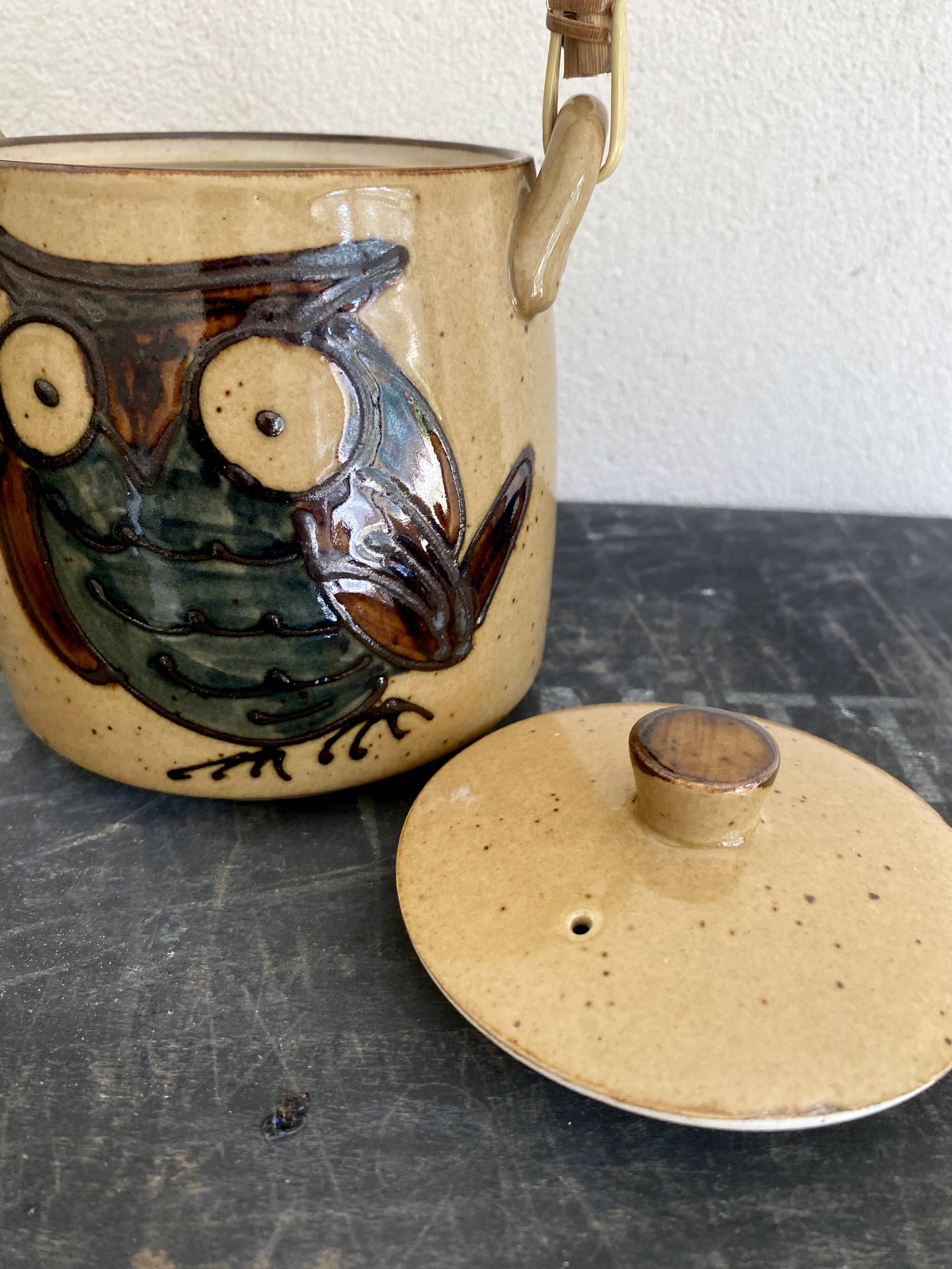 Glazed ceramic teapot, 1980s