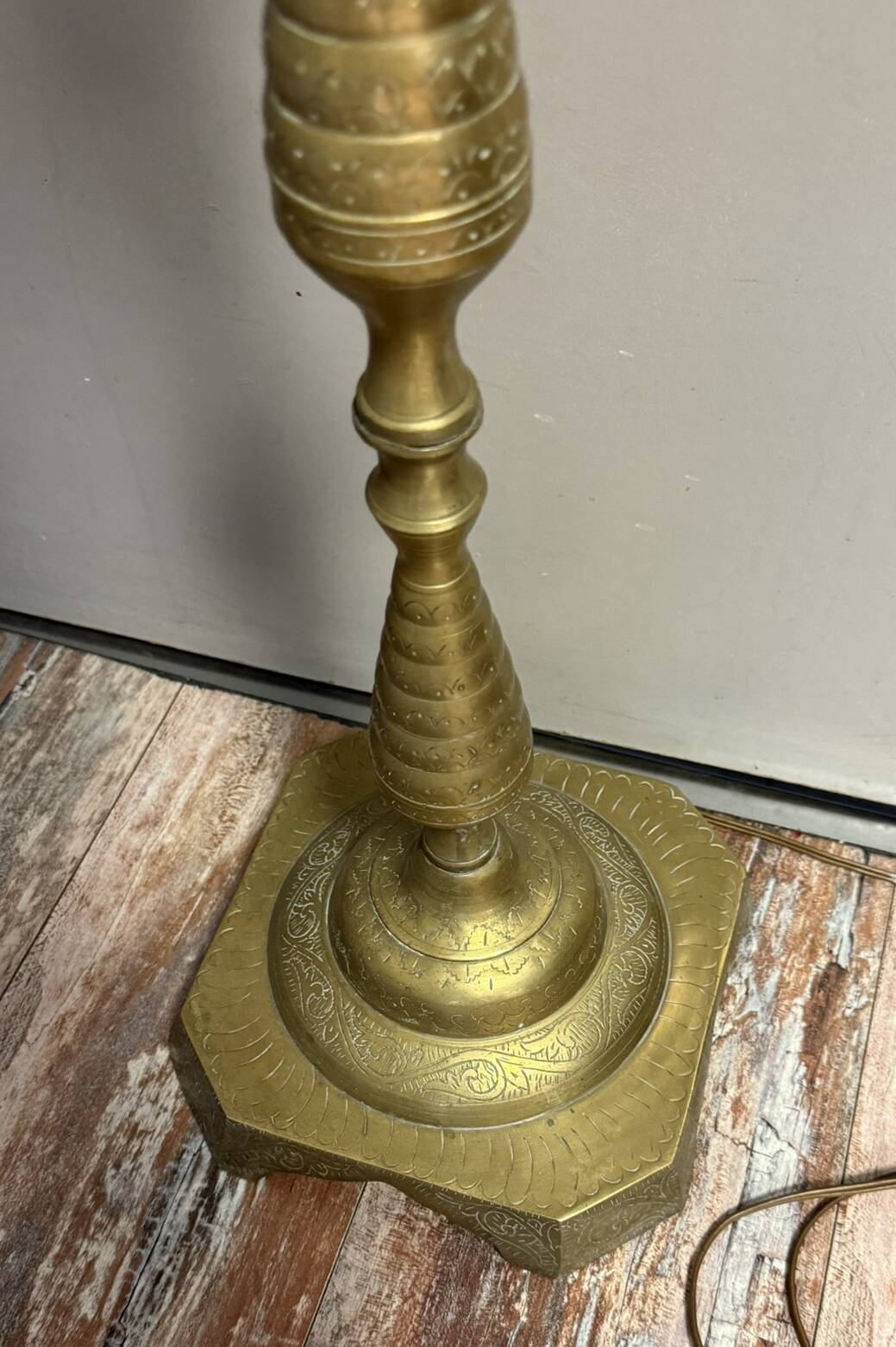 Syria, late 19th century: very large candlestick