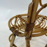 Chaise vintage en rotin Rohe Noordwolde